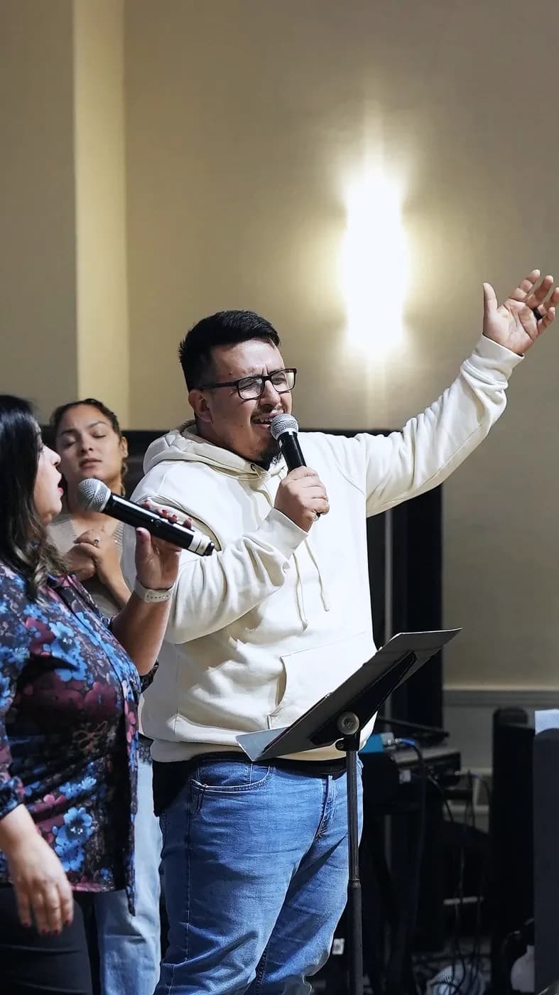 The worship team leading the congregation on a Sunday morning